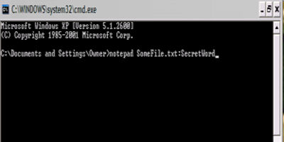 hiding files using the command prompt