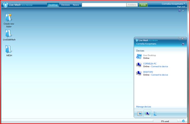 Windows Mesh Live Desktop